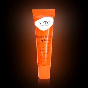 Orange Blossom Lip Balm with Coconut Oil, Pocket Lip Moisturizer, 0.33 fl. Apto